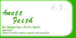 anett feith business card